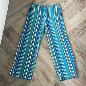Zara linen blend wide leg pant